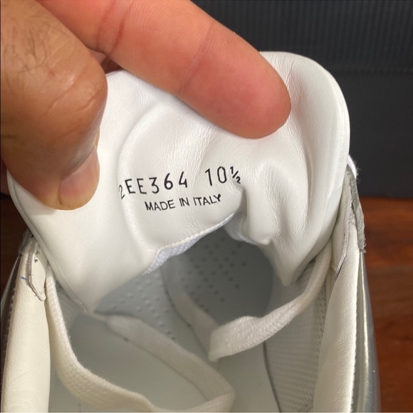 Prada White and Silver Sneakers with Retro Design - Picture 8 of 9